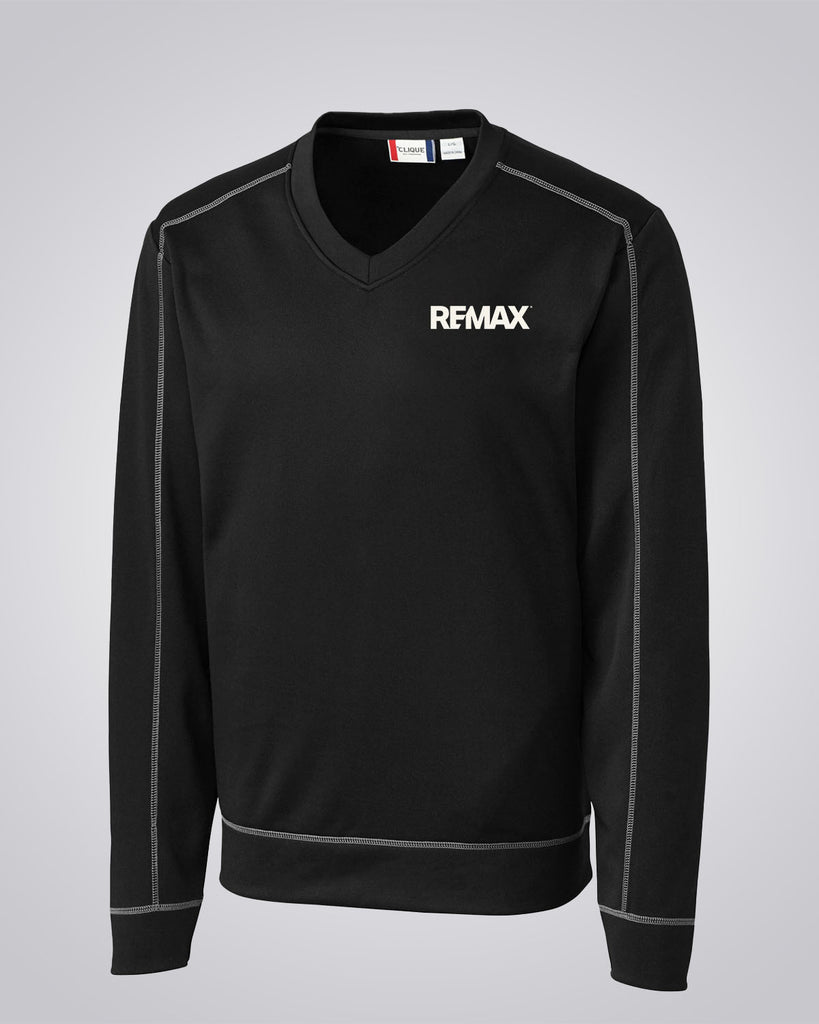 Clique Men's Helsa Vneck Sweater (Black) - REMAX Brand Refresh