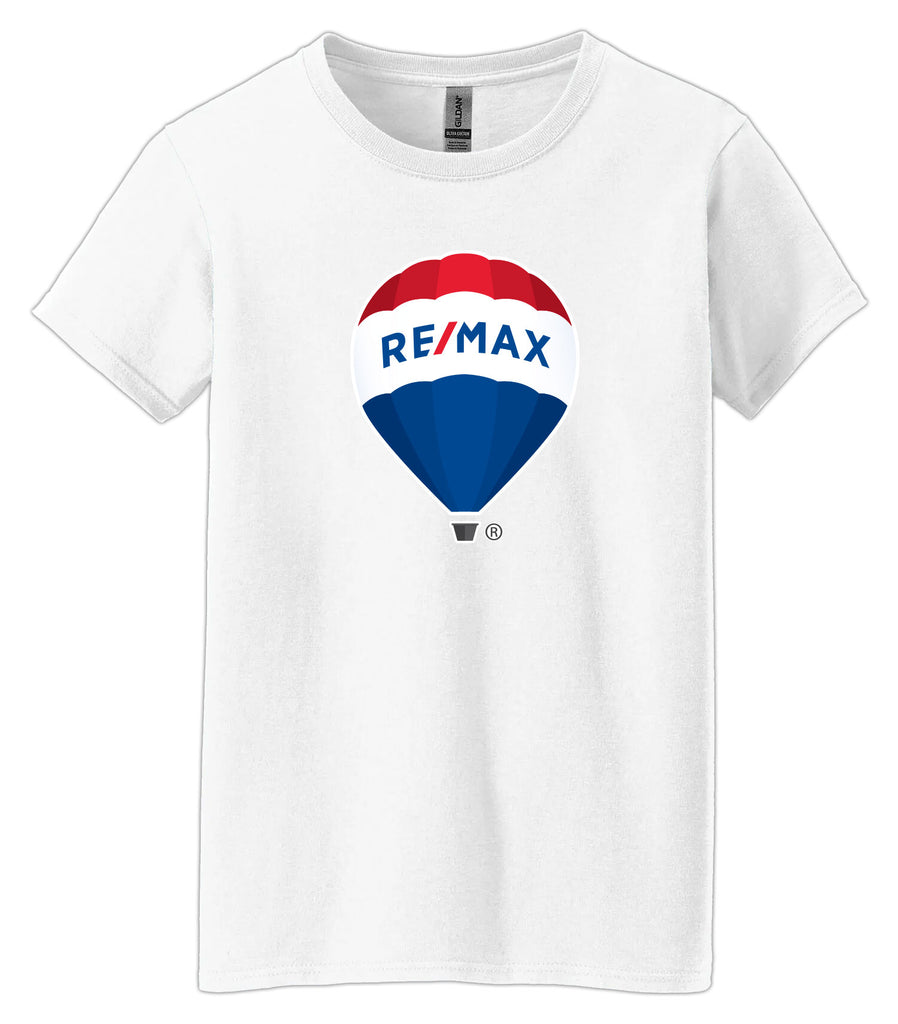 RE/MAX Balloon Ladies' T-Shirt - White - Print