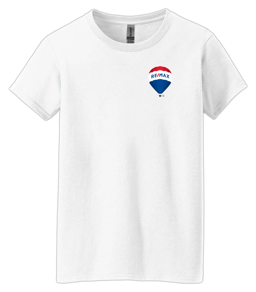 RE/MAX Balloon Ladies' T-Shirt (L/C) - White