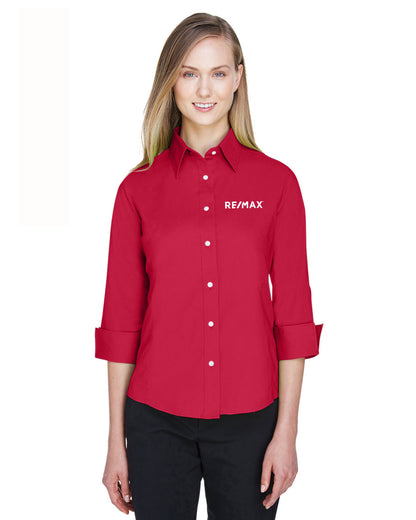 Ladies' Perfect Fit™ 3/4-Sleeve Stretch Poplin Blouse