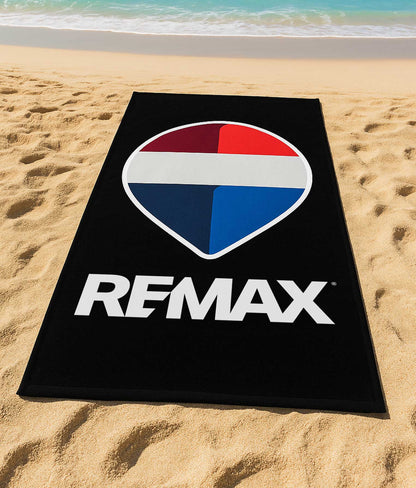30" X 60" Standard Weight Beach Towel - Brand Refresh - Stacked Color Logo