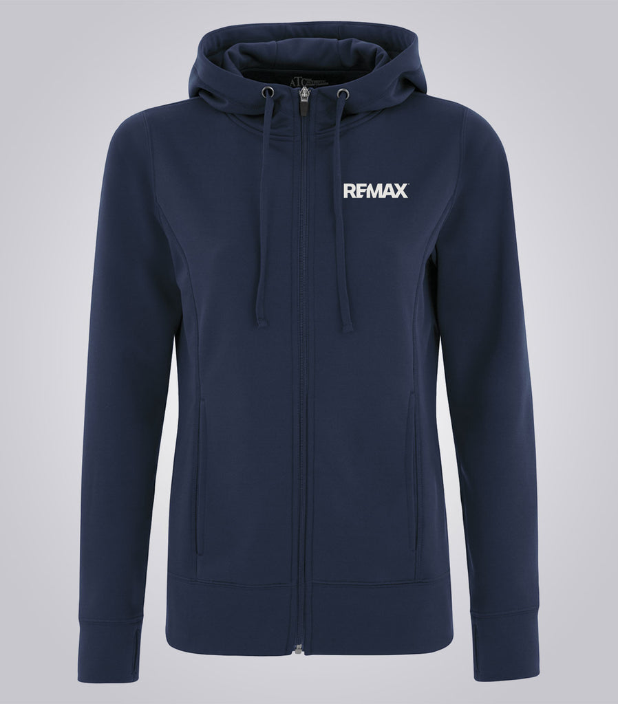 Game Day™ Fleece Full Zip Hooded Ladies' Sweatshirt - Brand Refresh - One Color Logo - Embroidered
