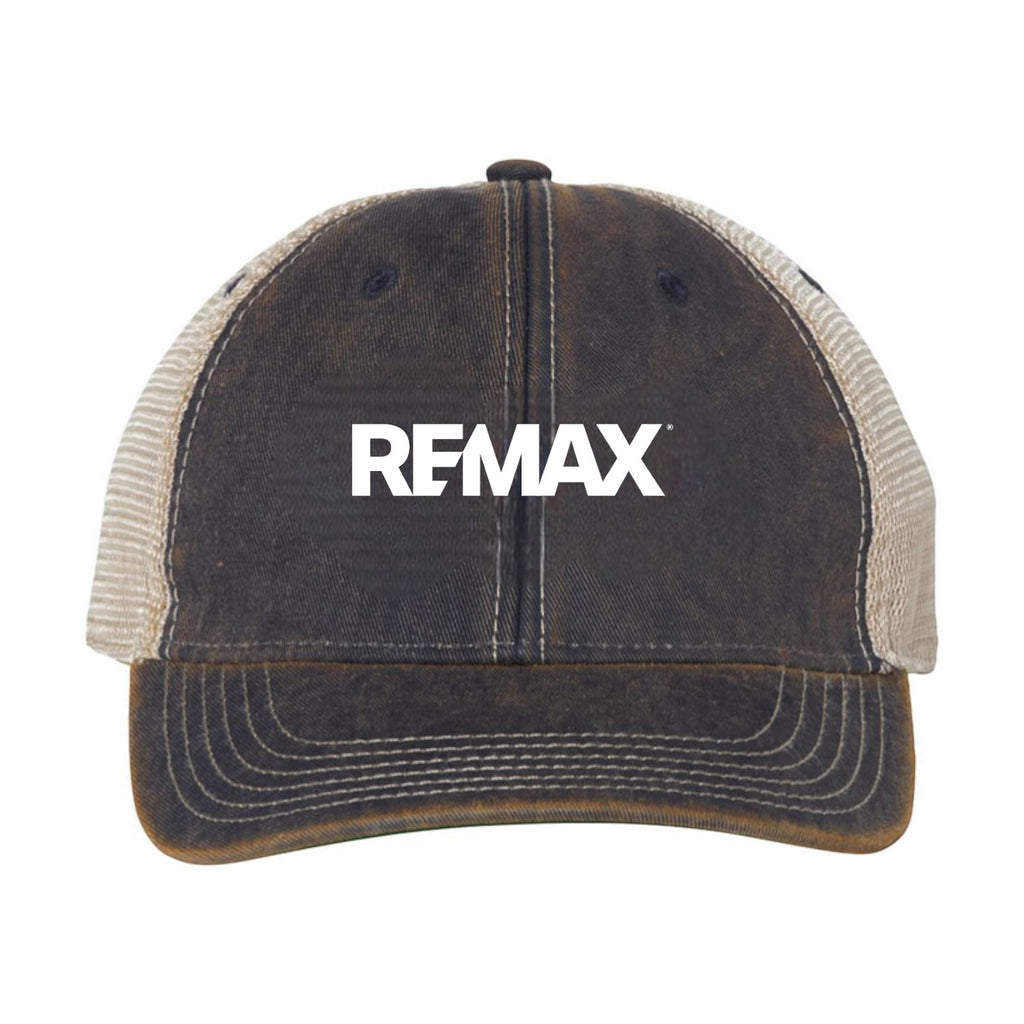 Trucker hat with 'REMAX' logo on a white background