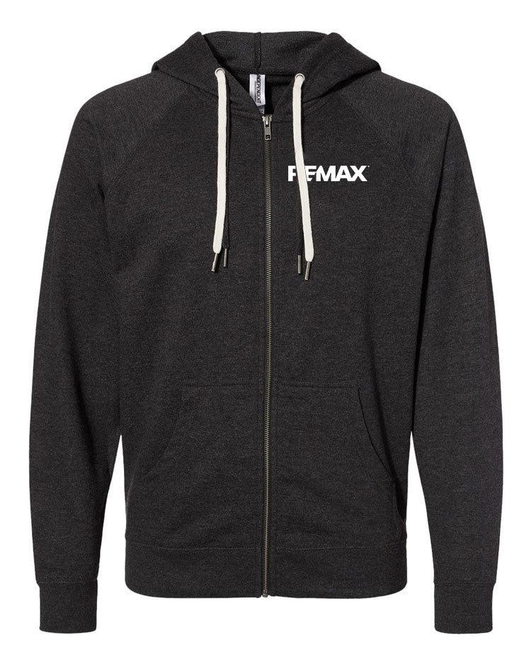 Brand Refresh Unisex Lightweight Loopback Terry Full-Zip Hoodie