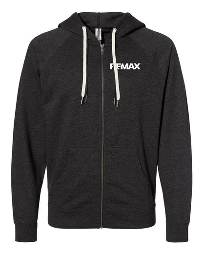 Brand Refresh Unisex Lightweight Loopback Terry Full-Zip Hoodie