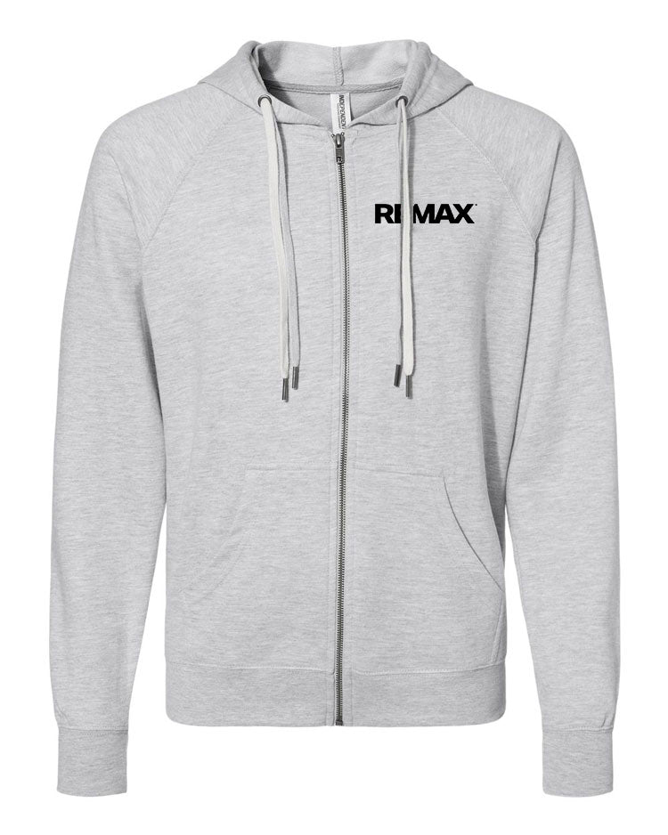 Brand Refresh Unisex Lightweight Loopback Terry Full-Zip Hoodie