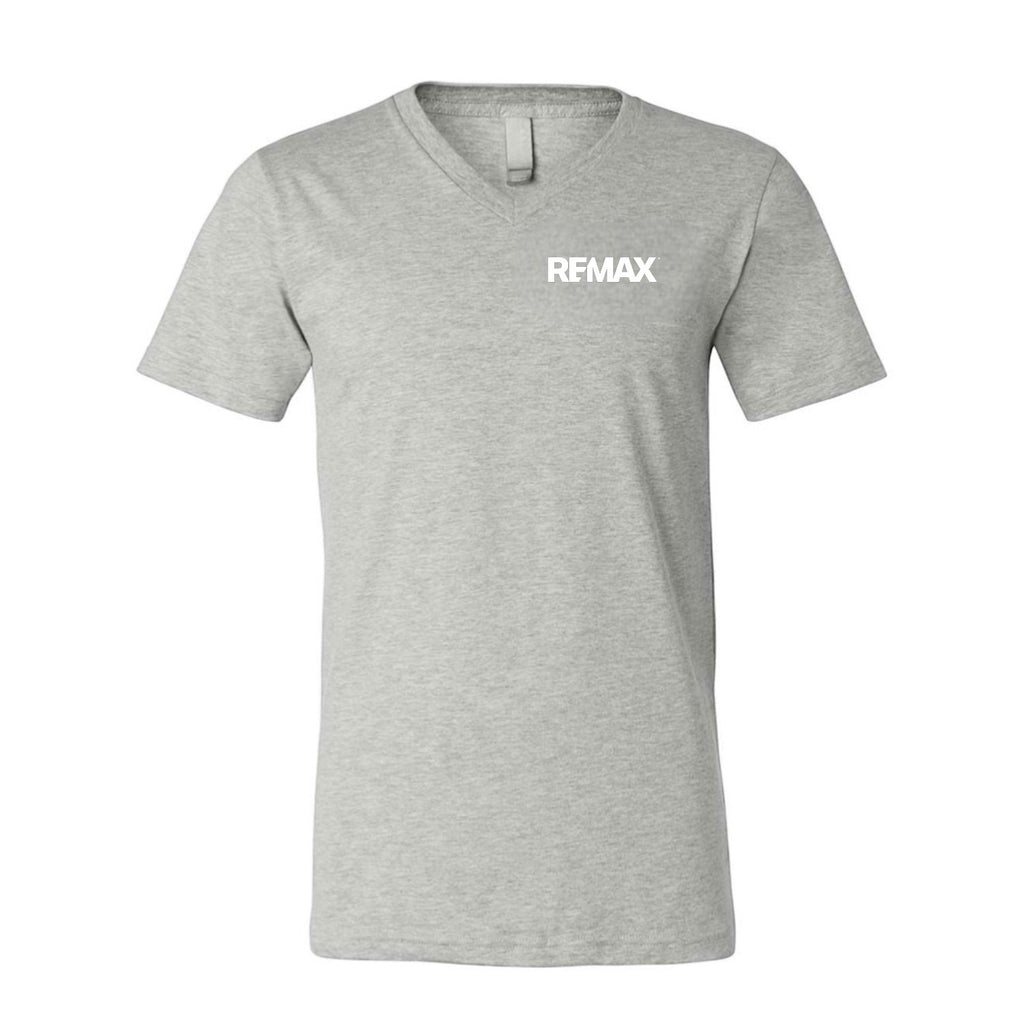 Brand Refresh Bella + Canvas Unisex Heather Cvc V-Neck T-Shirt - Embroidered