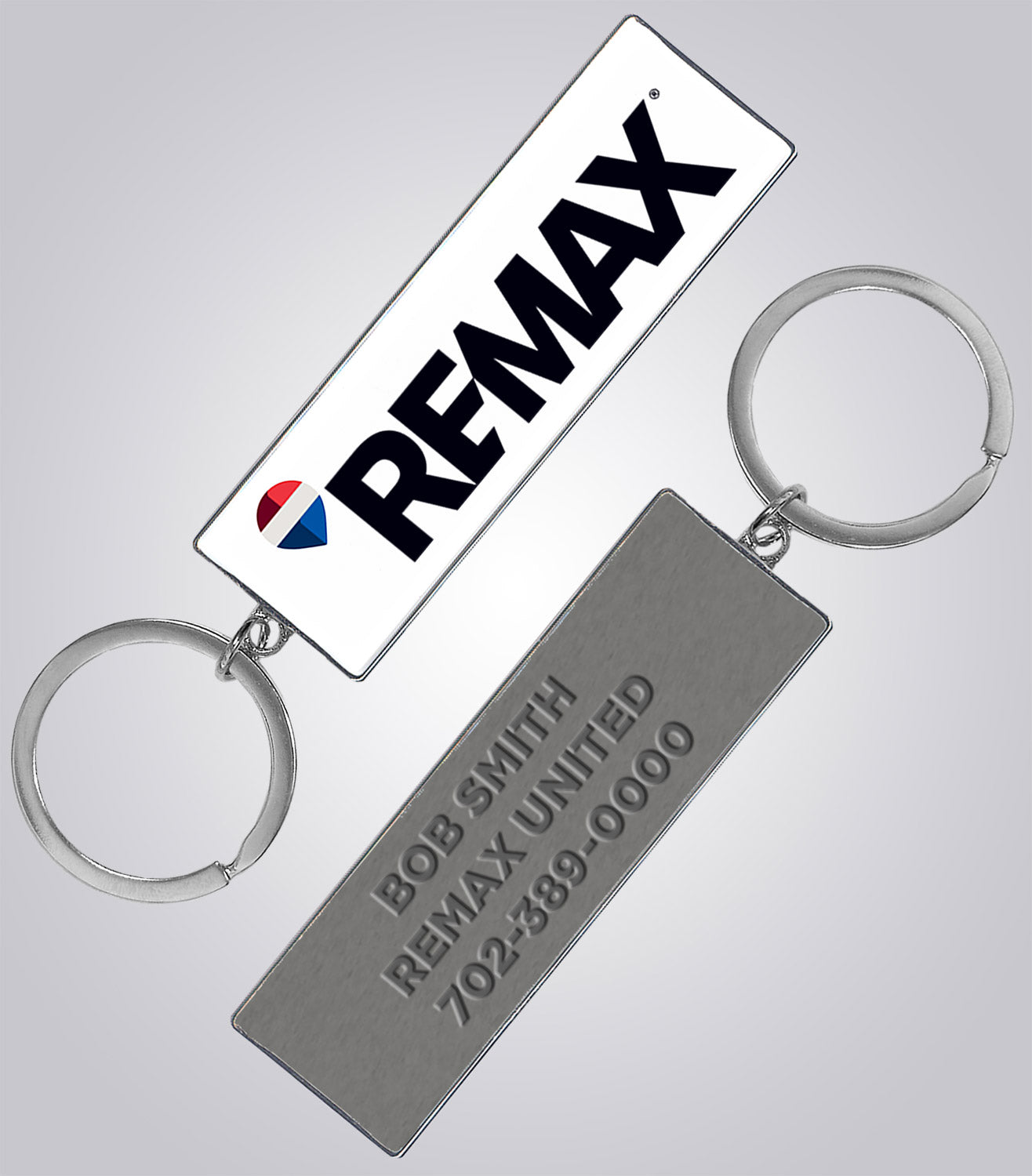 REMAX 2.75" Metal Keychain - Brand Refresh - Full Color Logo Personalized