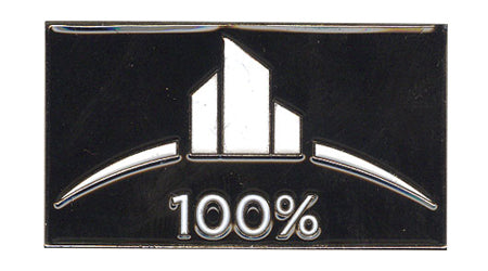 100% Pin 1.5" - Black