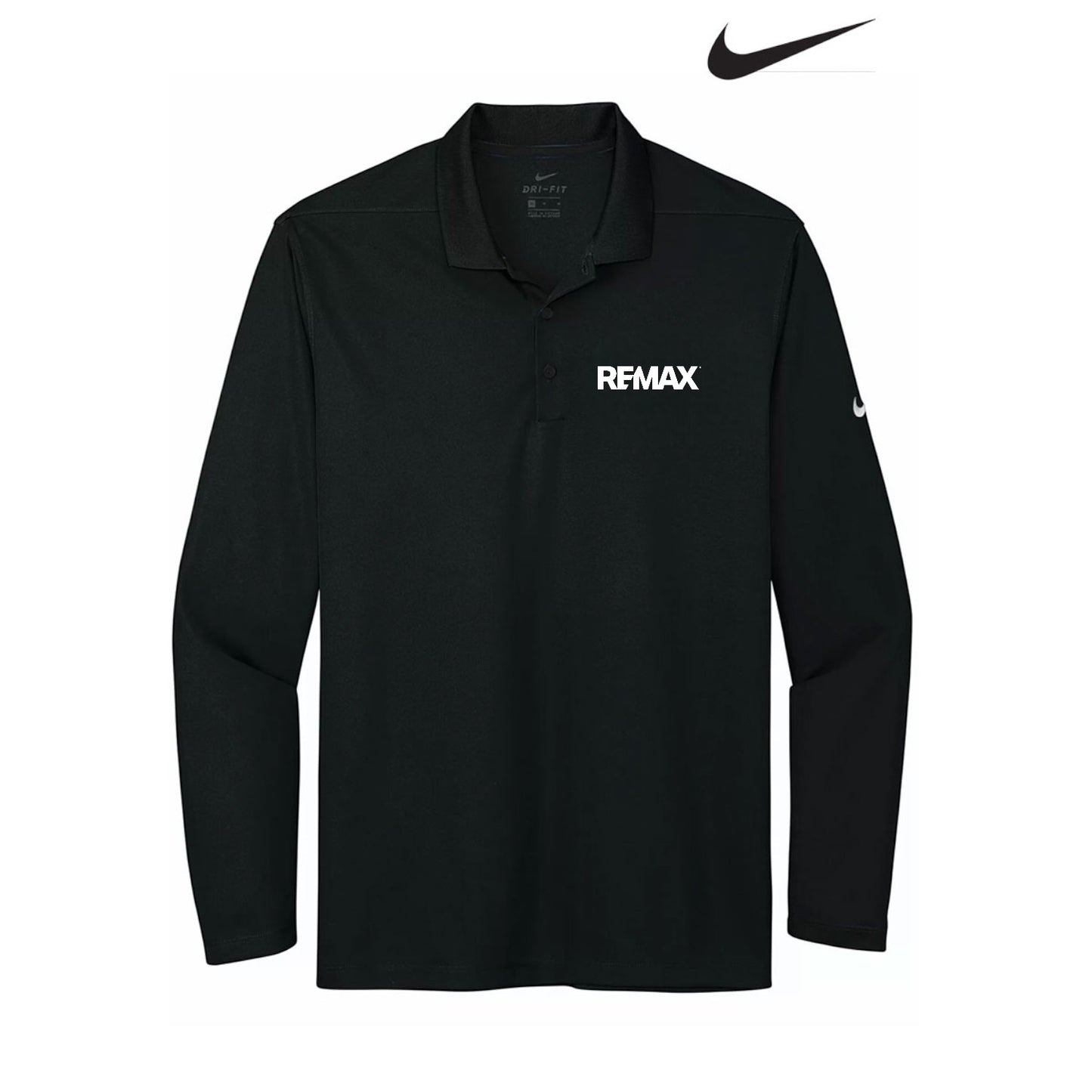 Black long-sleeve shirt with REMAX logo on a white background