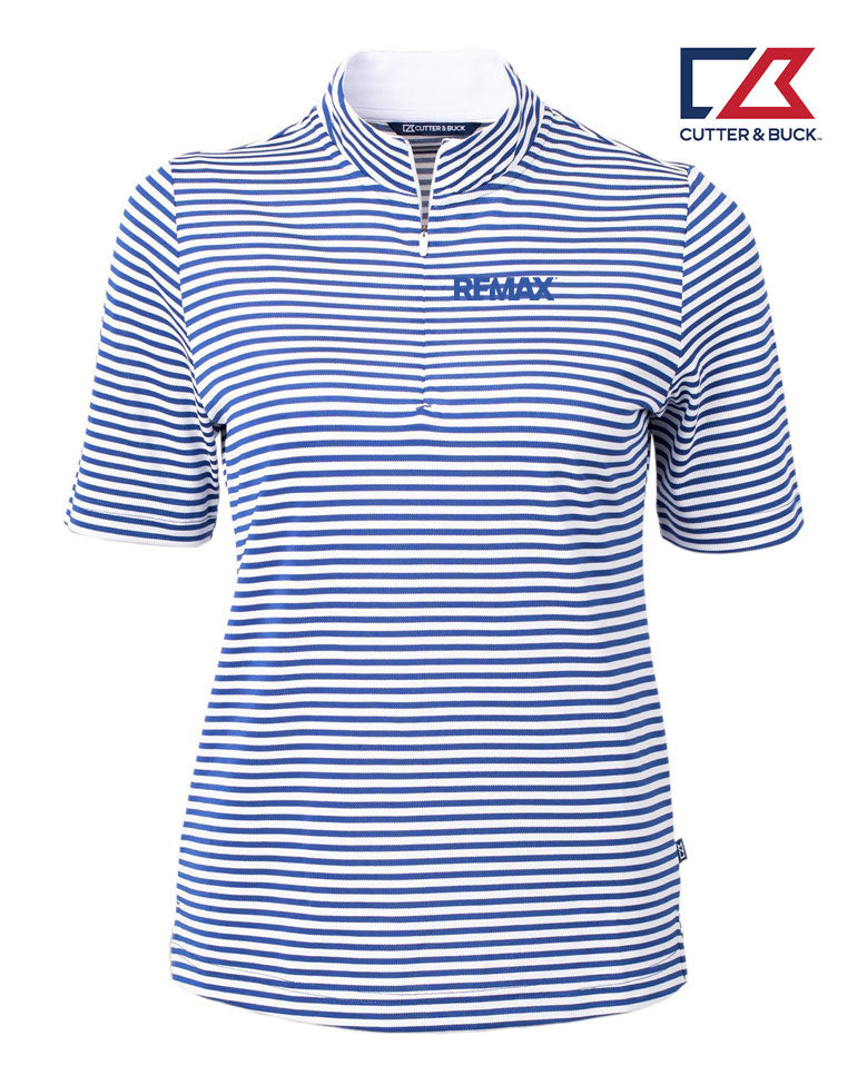 Brand Refresh Cutter & Buck Virtue Eco Pique Stripe Recycled Womens Top