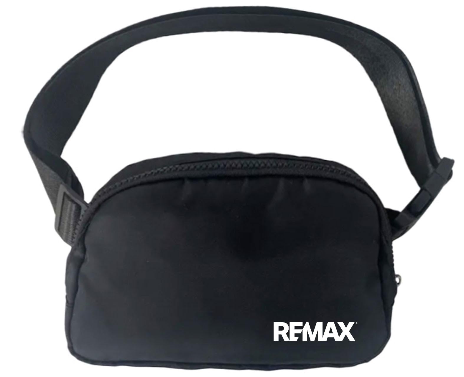 Black bag with REMAX branding on a white background