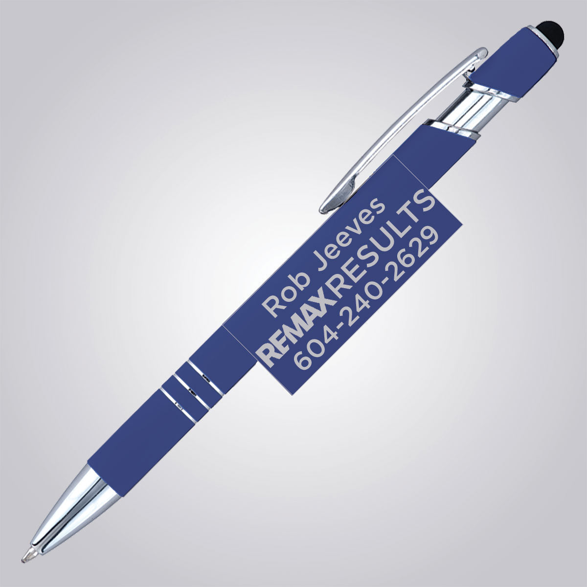 Textari® Comfort Stylus Pen - Blue - Personalized - Brand Refresh - One Color Logo