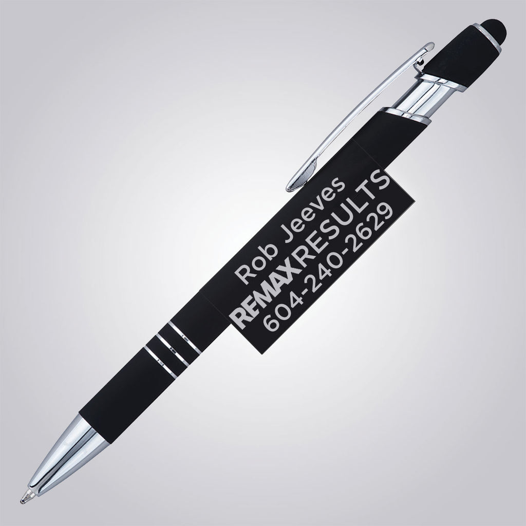 Textari® Comfort Stylus Pen - Black - Personalized - Brand Refresh - One Color Logo