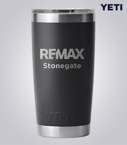 Yeti Rambler 20oz Tumbler With Magslider Lid - Brand Refresh - One Colour Laser Engraving - Custom Branded