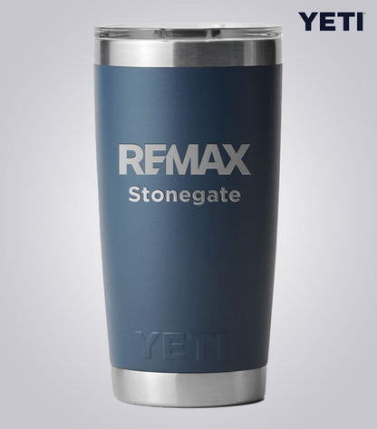 Yeti Rambler 20oz Tumbler With Magslider Lid - Brand Refresh - One Colour Laser Engraving - Custom Branded