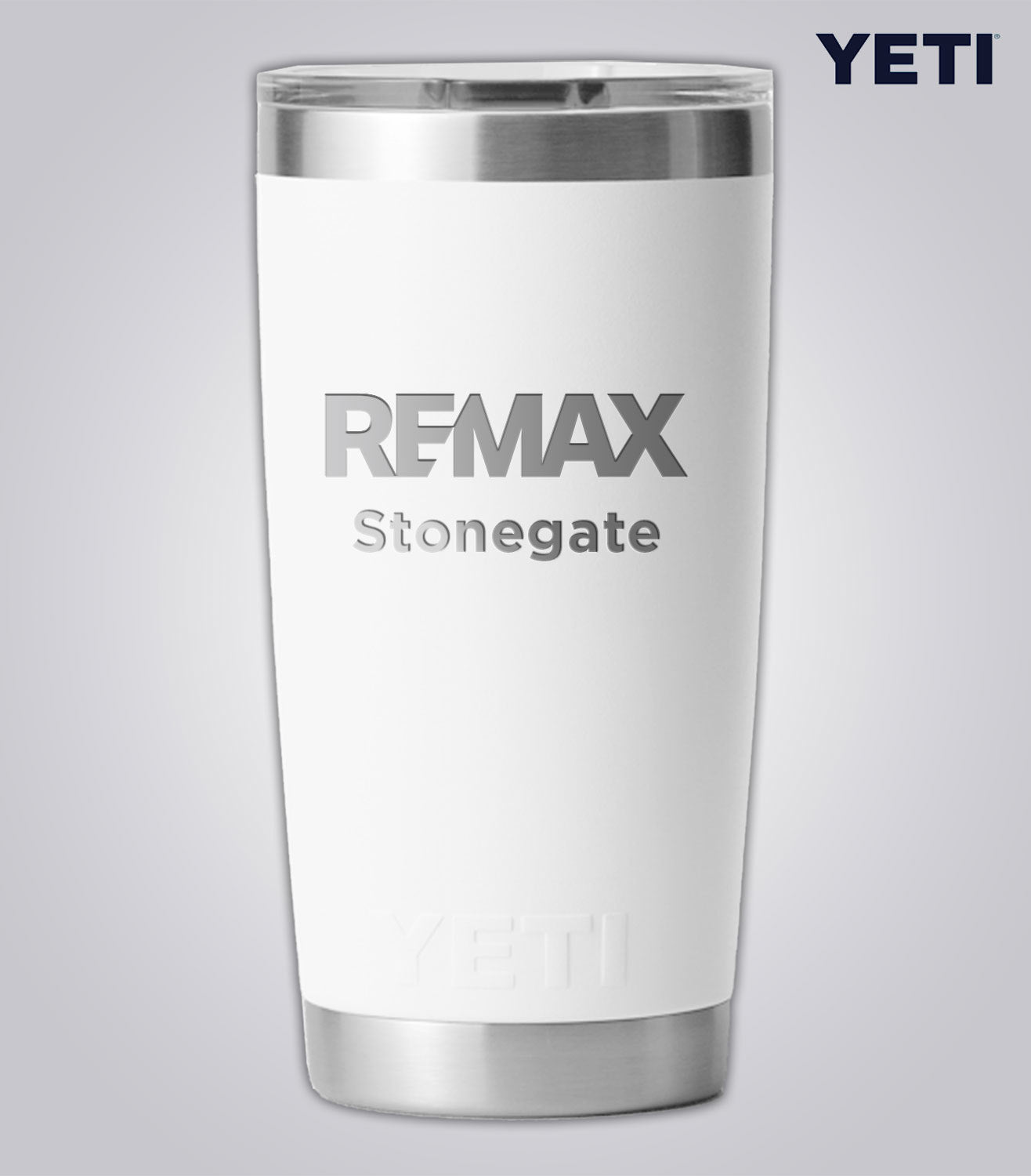 Yeti Rambler 20oz Tumbler With Magslider Lid - Brand Refresh - One Colour Laser Engraving - Custom Branded