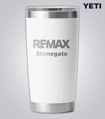 Yeti Rambler 20oz Tumbler With Magslider Lid - Brand Refresh - One Colour Laser Engraving - Custom Branded