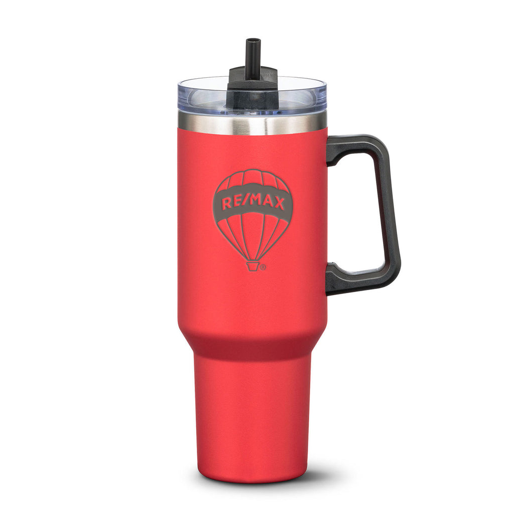 40oz Compeer Handle Travel Mug w/Straw