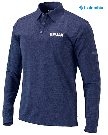 Brand Refresh Adult Columbia Omni-Wick™ Pin High Long Sleeve Polo