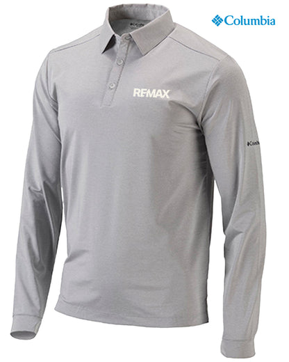 Brand Refresh Adult Columbia Omni-Wick™ Pin High Long Sleeve Polo