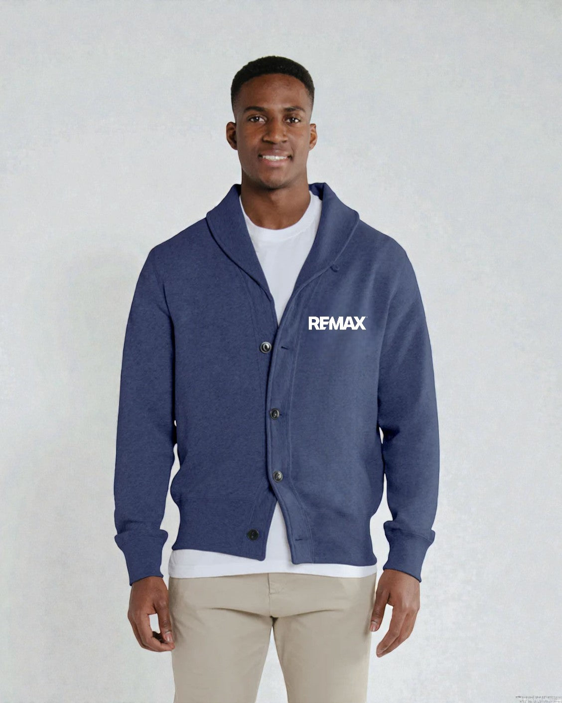 Brand Refresh Canadian-Made Unisex 14oz Shawl Neck Cardigan - Embroidered