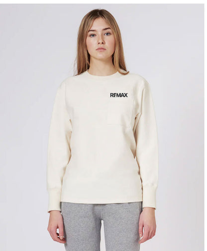 Brand Refresh Canadian-Made Unisex 16oz Long-Sleeve Crewneck Pocket T-Shirt - Embroidered