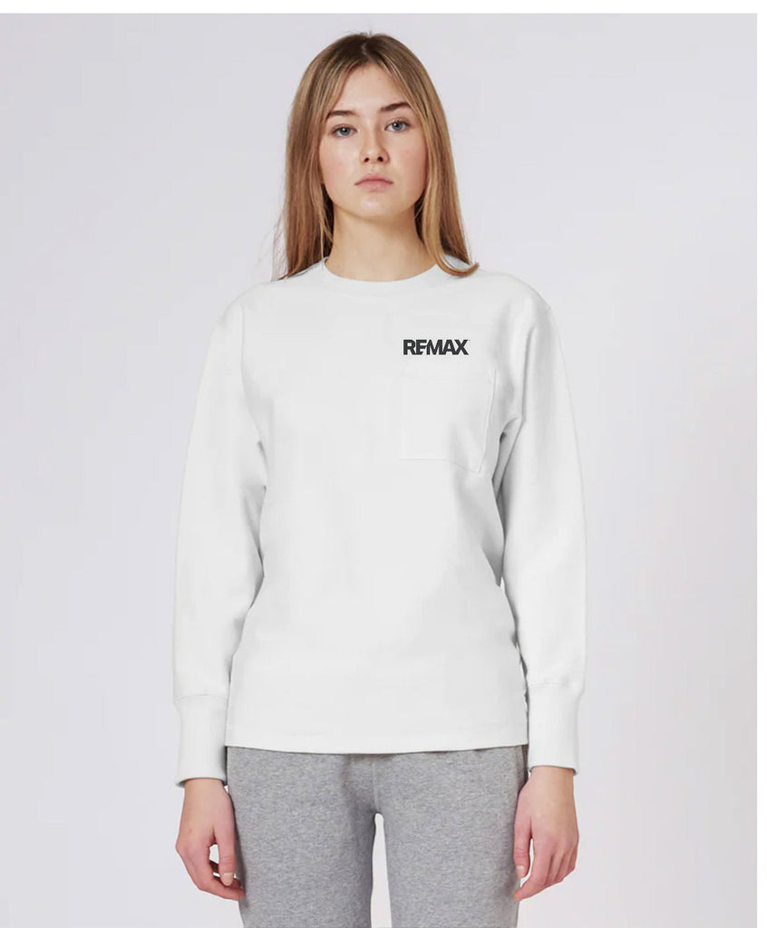 Brand Refresh Canadian-Made Unisex 16oz Long-Sleeve Crewneck Pocket T-Shirt - Embroidered