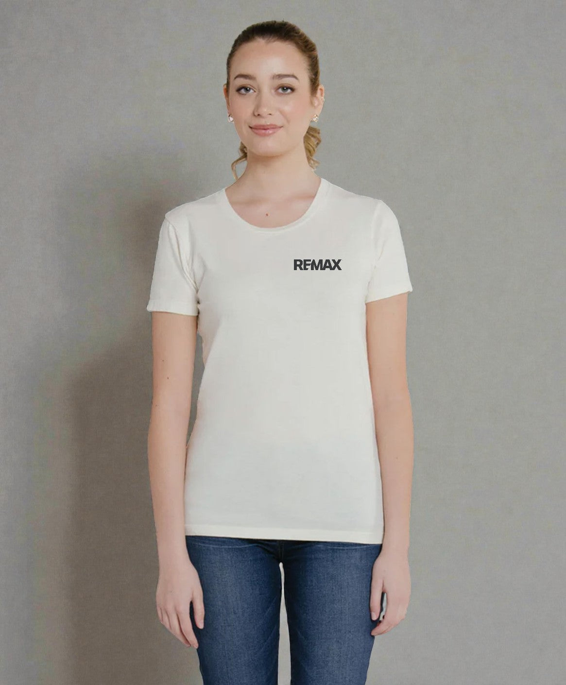 Brand Refresh Canadian-Made Women's 7.5oz Short-Sleeve Crewneck T-Shirt - Embroidered