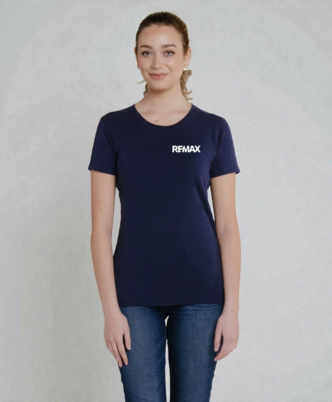 Brand Refresh Canadian-Made Women's 7.5oz Short-Sleeve Crewneck T-Shirt - Embroidered