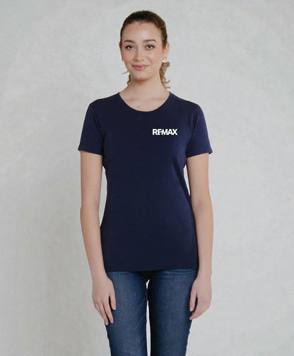 Brand Refresh Canadian-Made Women's 7.5oz Short-Sleeve Crewneck T-Shirt - Embroidered