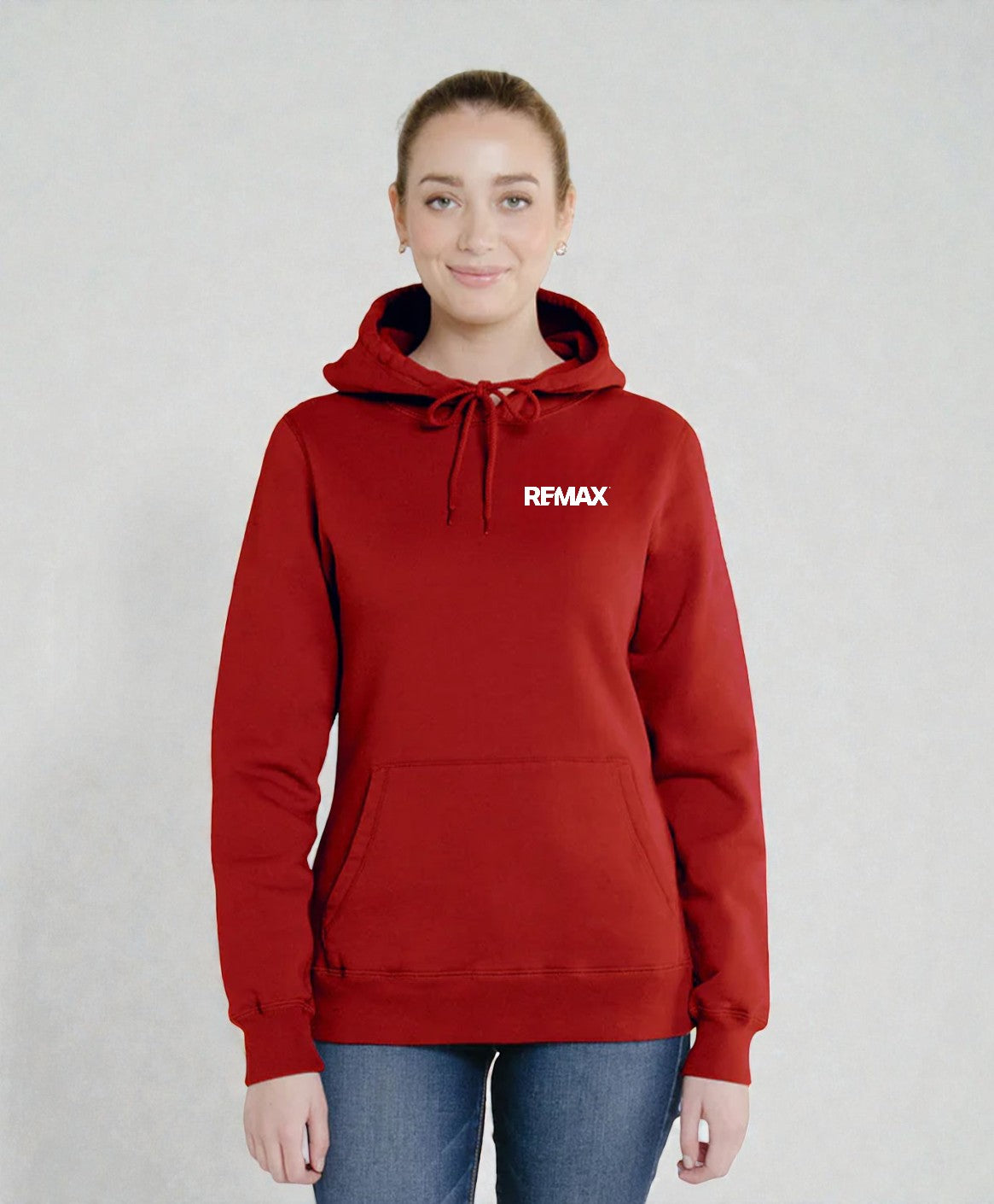 Brand Refresh Canadian-Made Women's 16oz Pullover Kangaroo Hoodie - Embroidered