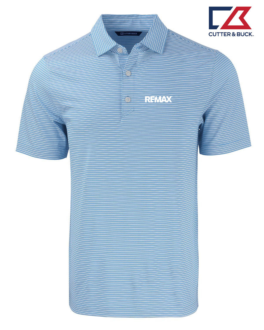 Brand Refresh 3Cutter & Buck Forge Eco Double Stripe Stretch Recycled Mens Sportshirt - Embroidered