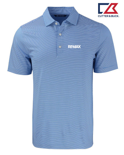 Brand Refresh 3Cutter & Buck Forge Eco Double Stripe Stretch Recycled Mens Sportshirt - Embroidered