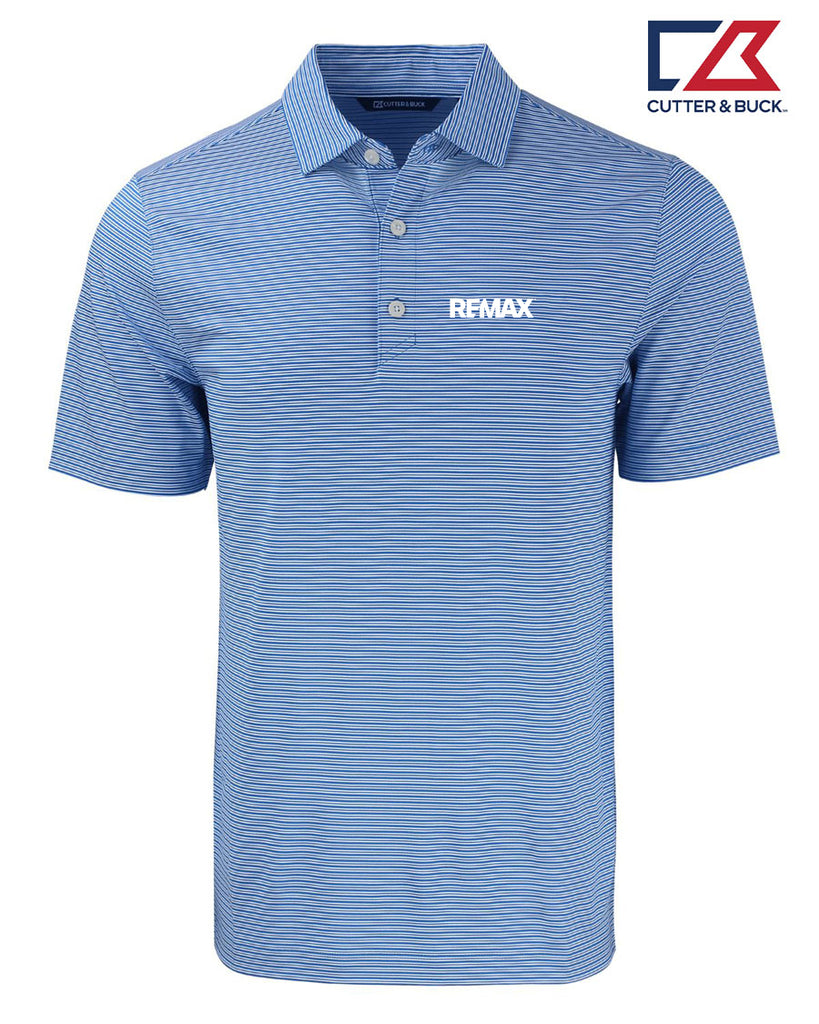 Brand Refresh 3Cutter & Buck Forge Eco Double Stripe Stretch Recycled Mens Sportshirt - Embroidered