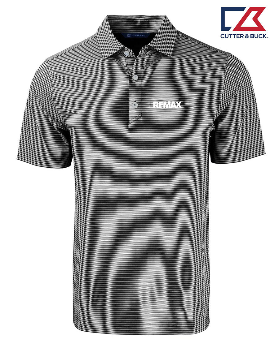 Brand Refresh 3Cutter & Buck Forge Eco Double Stripe Stretch Recycled Mens Sportshirt - Embroidered