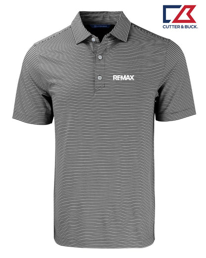 Brand Refresh 3Cutter & Buck Forge Eco Double Stripe Stretch Recycled Mens Sportshirt - Embroidered