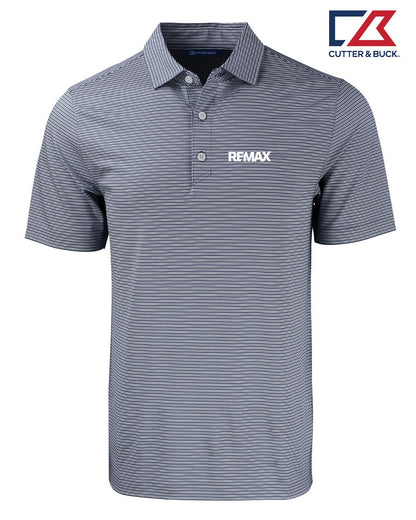 Brand Refresh 3Cutter & Buck Forge Eco Double Stripe Stretch Recycled Mens Sportshirt - Embroidered