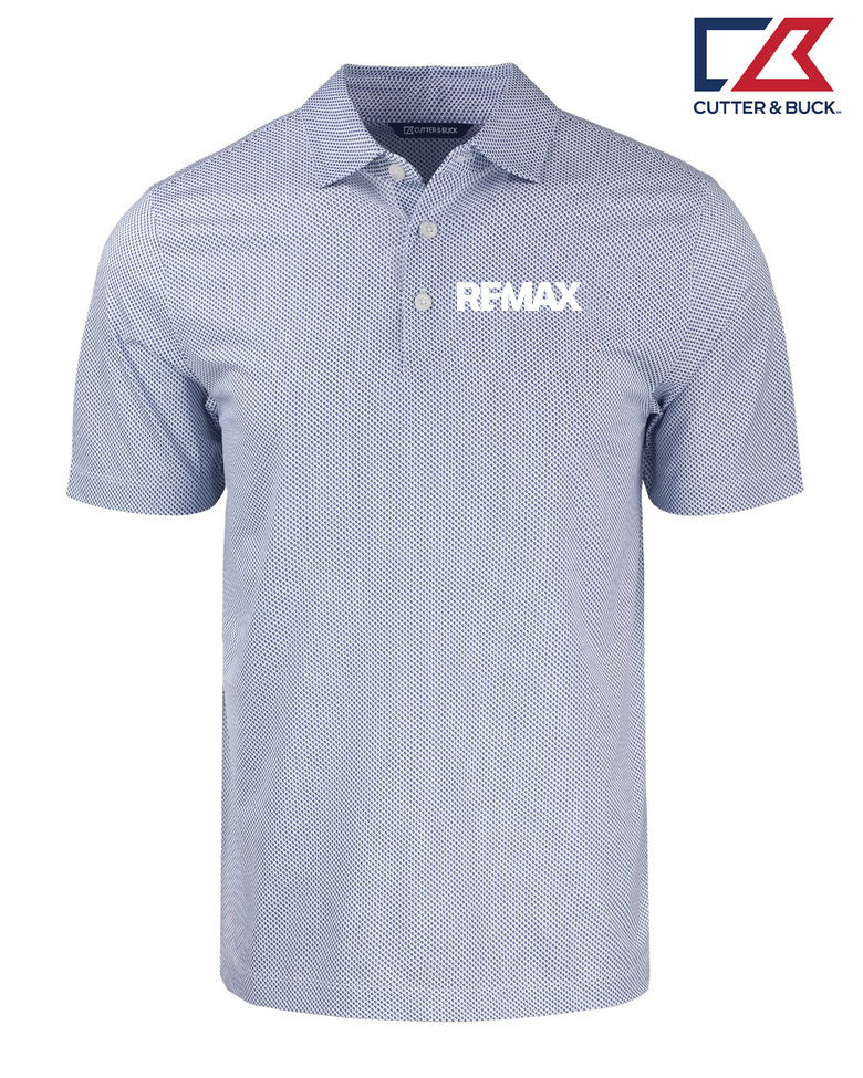 Brand Refresh Cutter & Buck Pike Eco Symmetry Print Stretch Recycled Mens Sportshirt - Embroidered