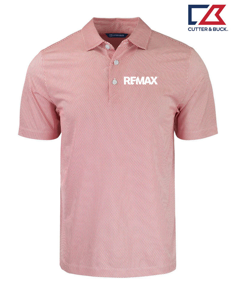 Brand Refresh Cutter & Buck Pike Eco Symmetry Print Stretch Recycled Mens Sportshirt - Embroidered