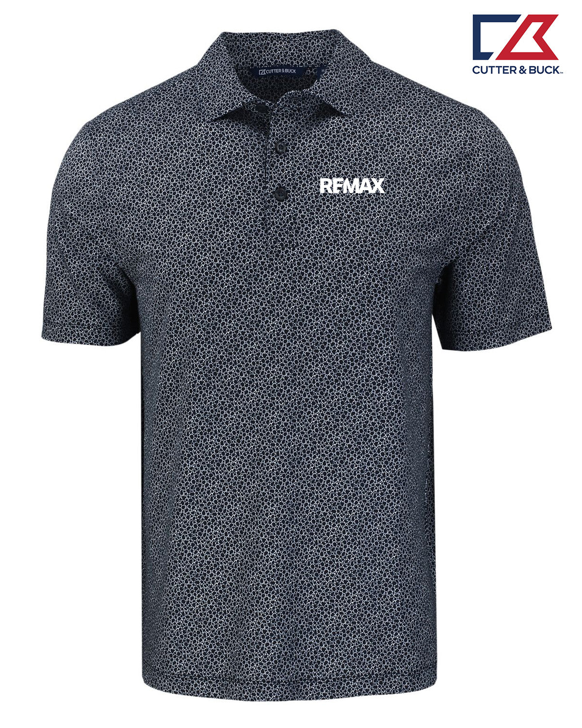 Brand Refresh Cutter & Buck Pike Eco Pebble Print Stretch Recycled Men's Sportshirt - Embroidered