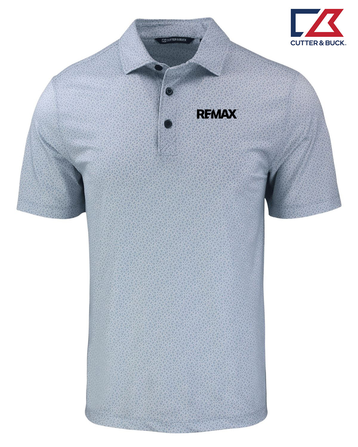 Brand Refresh Cutter & Buck Pike Eco Pebble Print Stretch Recycled Men's Sportshirt - Embroidered