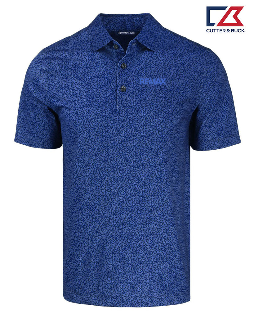 Brand Refresh Cutter & Buck Pike Eco Pebble Print Stretch Recycled Men's Sportshirt - Tone On Tone- Embroidered