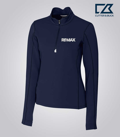 Cutter & Buck Traverse Stretch Eco Quarter Zip Womens Pullover - Brand Refresh - Embroidered