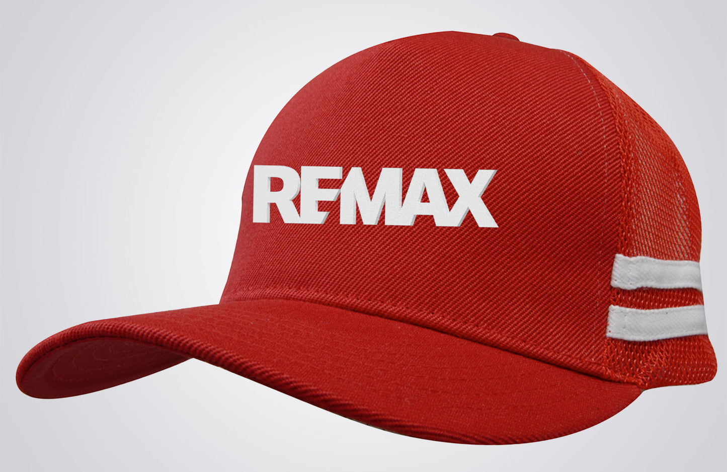American Premium Twill/Mesh Deep Fit Trucker with Stripes - REMAX Brand Refresh - 3D Silicone Patch