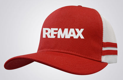 American Premium Twill/Mesh Deep Fit Trucker with Stripes - REMAX Brand Refresh - 3D Silicone Patch