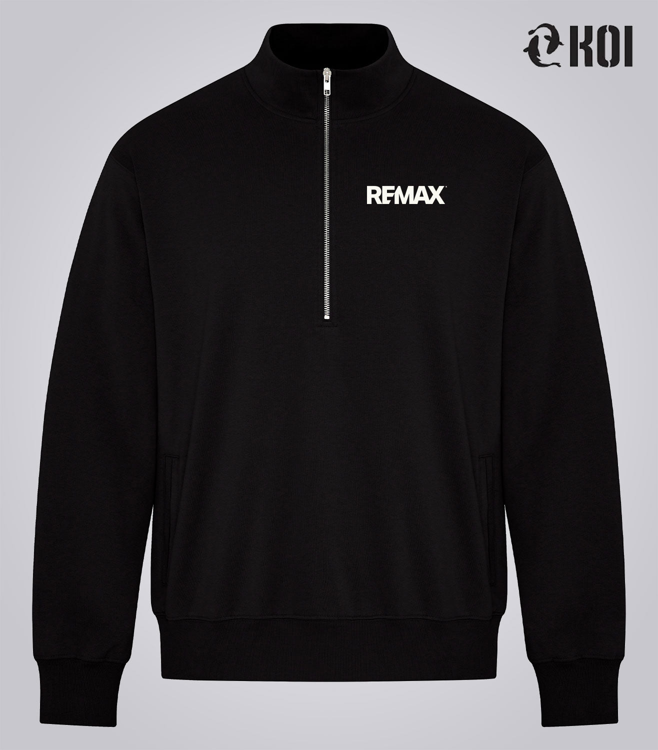 KOI® ELEMENT CFF 1/2 ZIP SWEATSHIRT - Brand Refresh - One Color Logo - Embroidered