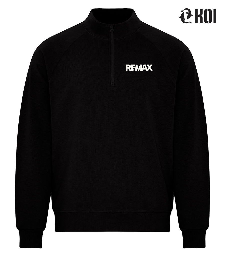 KOI® ELEMENT CVC FRENCH TERRY 1/4 ZIP - Brand Refresh - One Color Logo - Embroidered