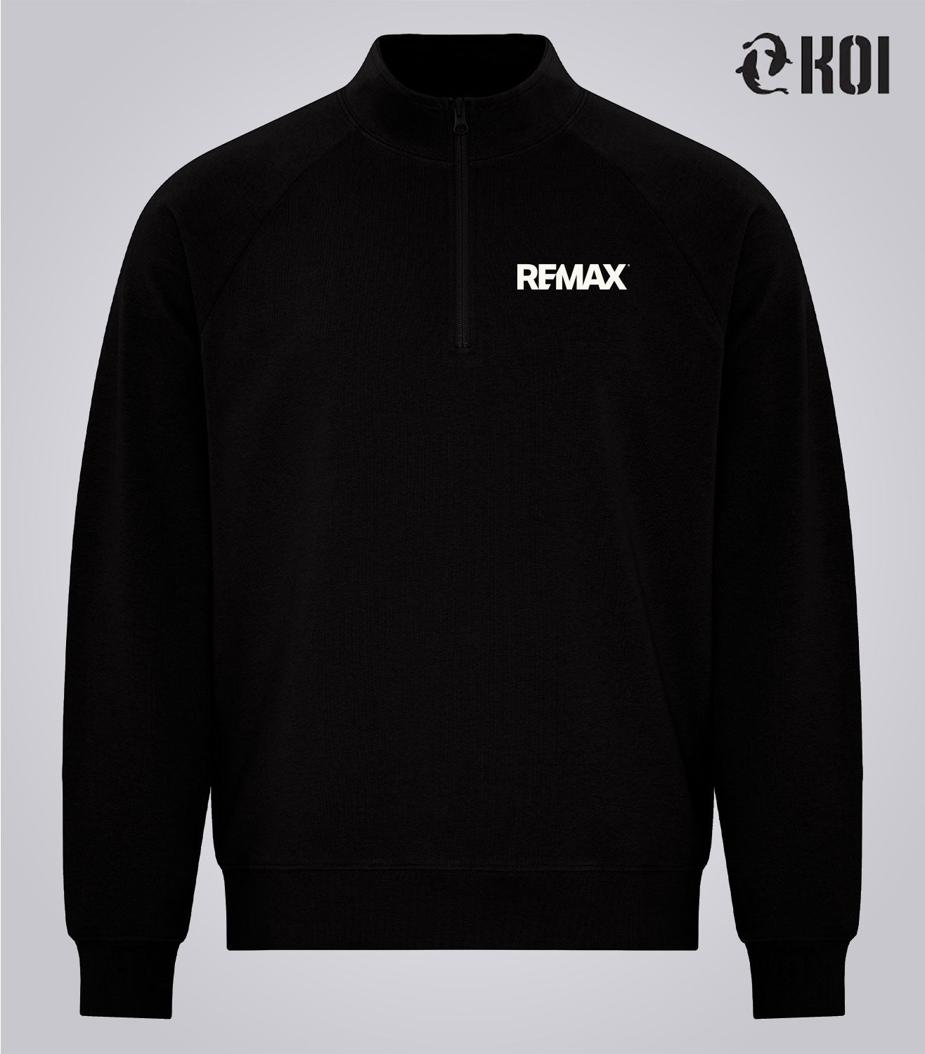 KOI® ELEMENT CVC UNISEX FRENCH TERRY 1/4 ZIP - Brand Refresh - One Color Logo - Embroidered