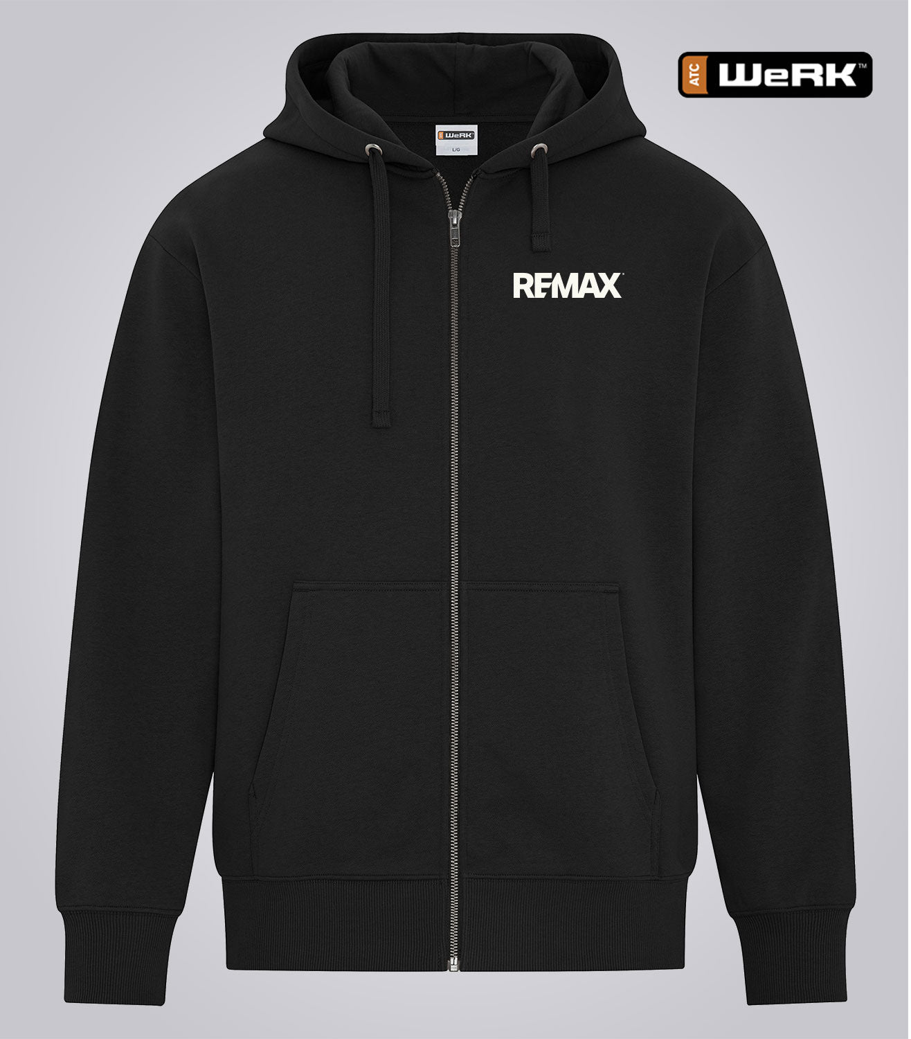 WeRK™ HEAVYWEIGHT FLEECE FULL ZIP HOODIE - Brand Refresh - One Color Logo - Embroidered